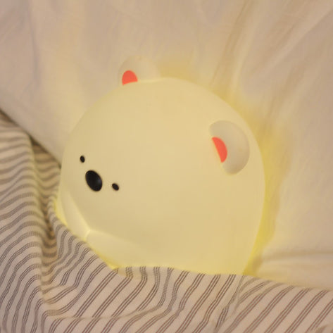 Huggwaii Squishy Silicone Hug Bear LED Night Light - Perfect Gift for Kids and Girls