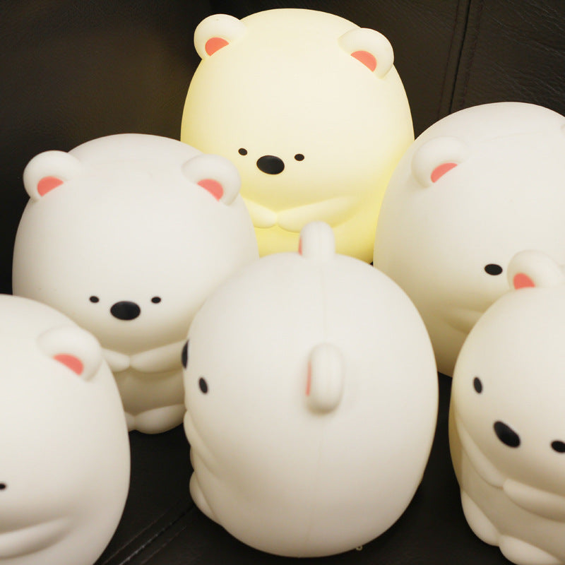 Huggwaii Squishy Silicone Hug Bear LED Night Light - Perfect Gift for Kids and Girls