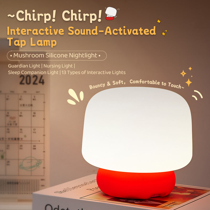 Huggwaii Mushroom LED Squishy Tap Tap Night Light Lamp