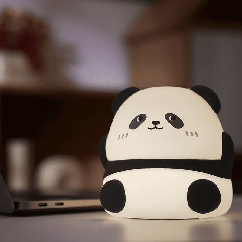 Huggwaii Squishy Silicone Kawaii Panda LED Night Light - Perfect Gifts
