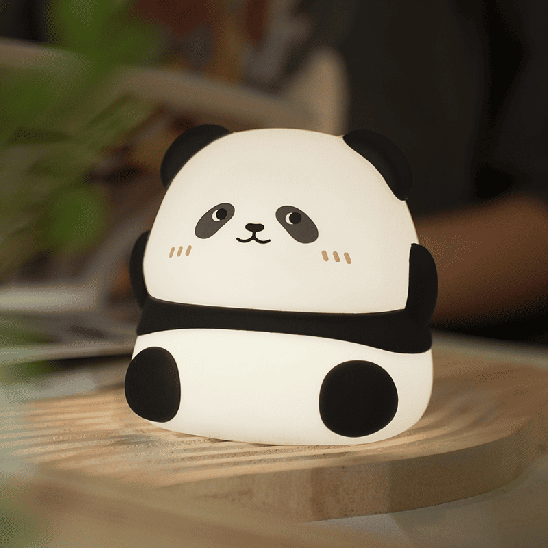 Huggwaii Squishy Silicone Kawaii Panda LED Night Light - Perfect Gifts