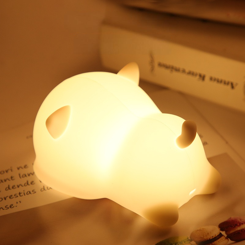 Huggwaii Squishy Silicone Purring Cat LED Night Light - Perfect Gift for Kids and Girls