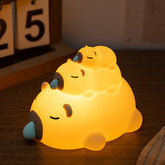 Huggwaii Stacked Capybara Night Light Triple Layer Sleepy Squishy Silicone Perfect Gift