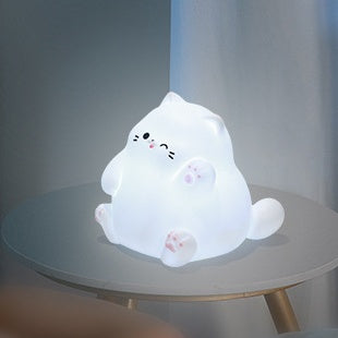 Huggwaii Squishy Silicone Waving Cat LED Night Light - Perfect Gift for Kids and Girls