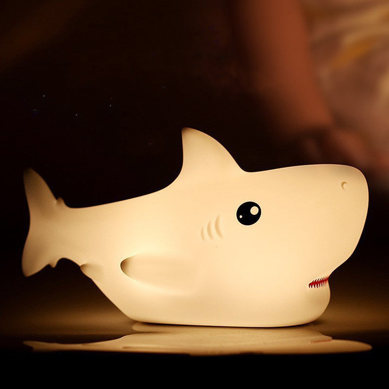 Huggwaii Squishy Silicone Shark LED Night Light - Perfect Gift for Kids and Girls