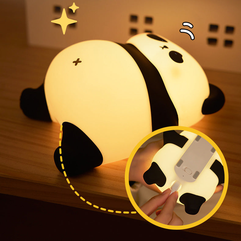 Huggwaii Lying Lazy Panda Night Light LED Tap Lamp Best Gift for Baby and Girl