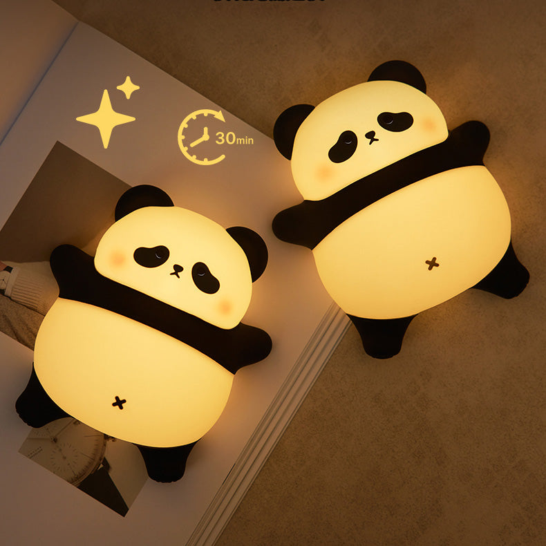 Huggwaii Lying Lazy Panda Night Light LED Tap Lamp Best Gift for Baby and Girl