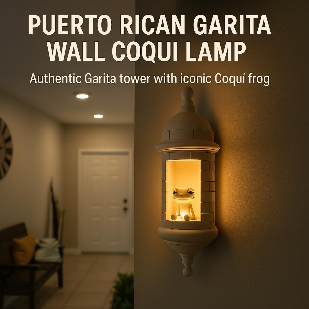 Puerto Rican Garita Wall Coquí Lamp