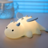 Huggwaii Squishy Silicone Cute Baby Dragon LED Night Light - Perfect Gift for Kids and Girls