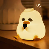 Huggwaii Squishy Silicone Night Owl Duck LED Night Light - Perfect Gift for Kids and Girls