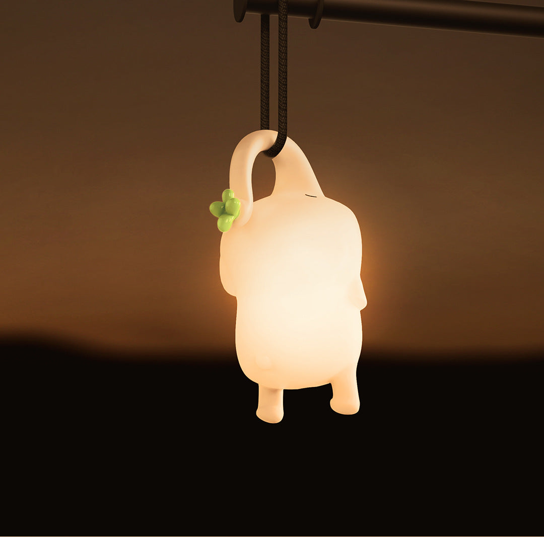Huggwaii Squishy Silicone Flying Elephant LED Night Light - Perfect Gift for Kids and Girls