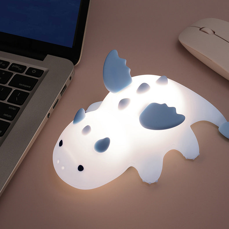 Huggwaii Squishy Silicone Cute Baby Dragon LED Night Light - Perfect Gift for Kids and Girls
