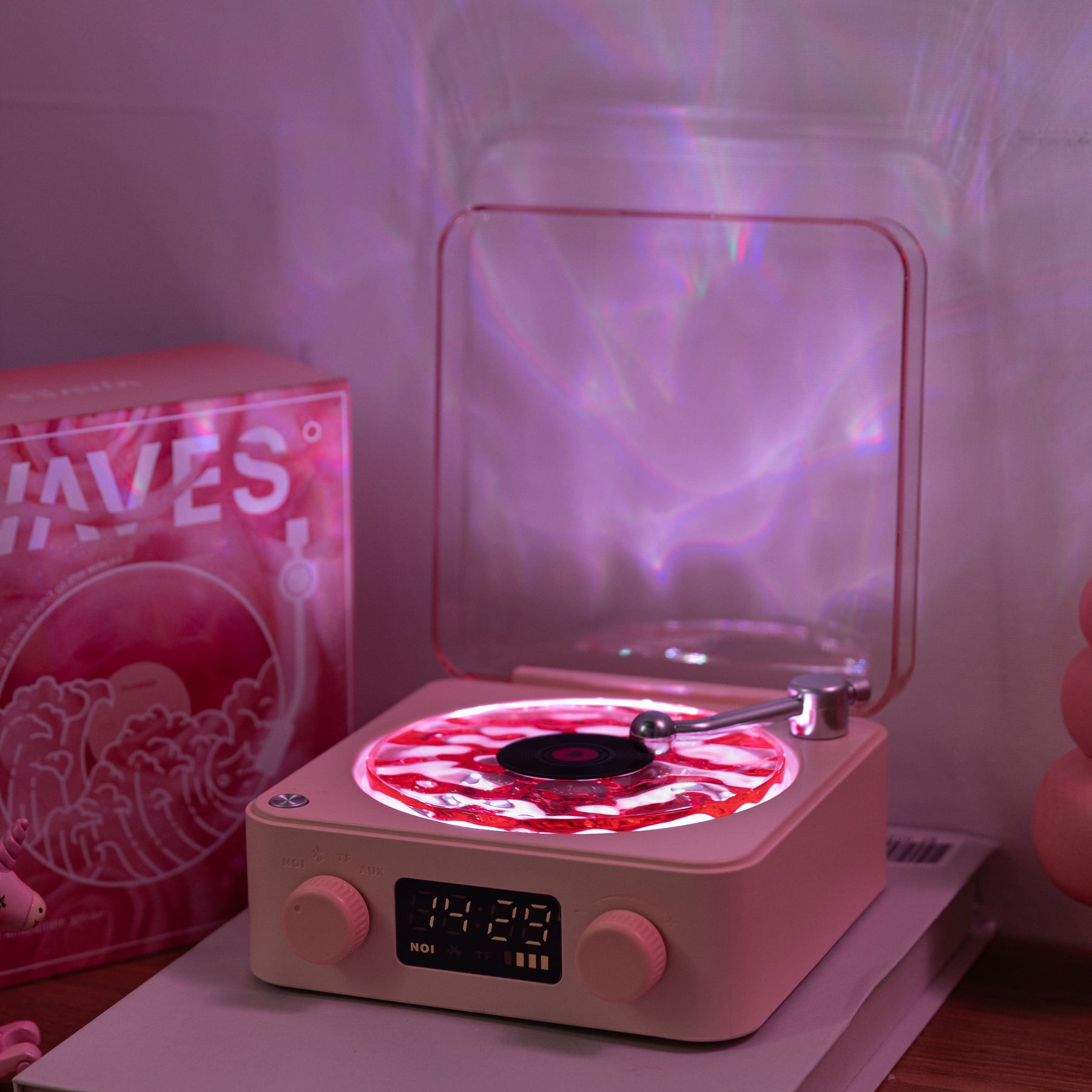 Premium Waves Retro Bluetooth Vinyl Record Player Light 🎁