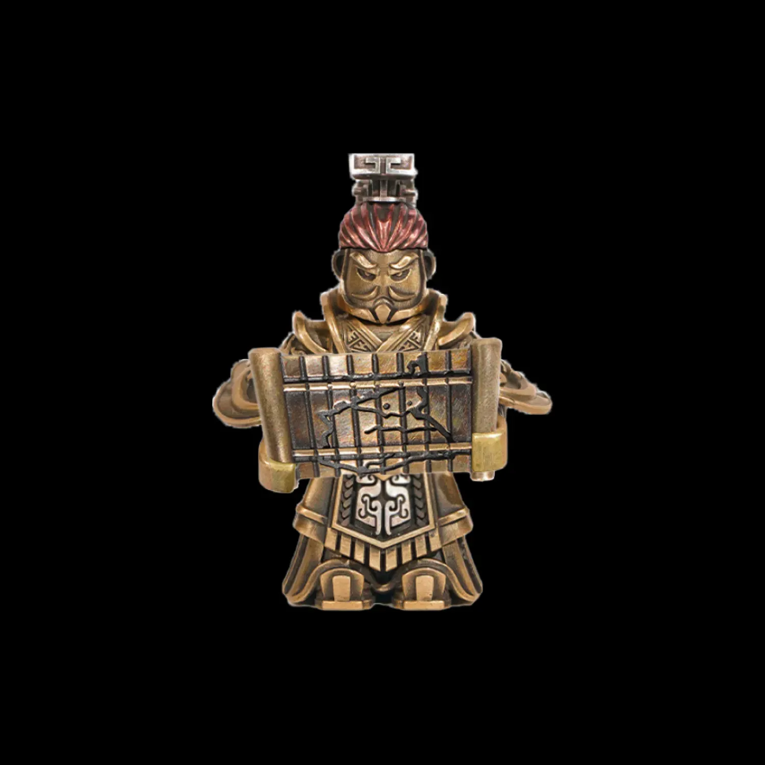 Crusader Figurine Detachable Bronze Bull-Helm Knight Statue