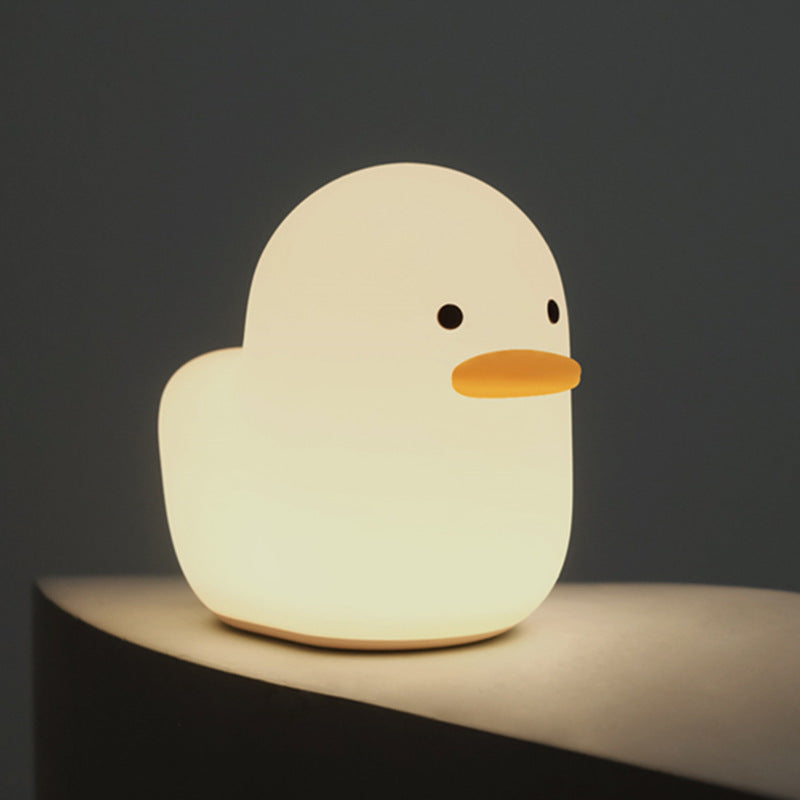 Huggwaii Squishy Silicone Duck LED Night Light - Perfect Gift for Kids and Girls
