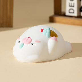 Squishy Silicone Lying Piggy LED Night Light - Perfect Gift for Kids and Girls