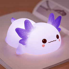 MeWaii® Axolotl Purple 2025 Exclusive Design Squishy Silicone LED Night Light - Perfect Gift for Kids and Girls