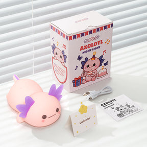 White Noise Axolotl Squish Night Light - Perfect Gift