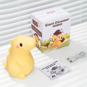 MeWaii® Squishy Silicone Smiley Giant Dinosaur LED Night Light - Perfect Gift for Kids and Girls