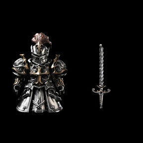 Crusader Figurine Detachable Bronze Bull-Helm Knight Statue