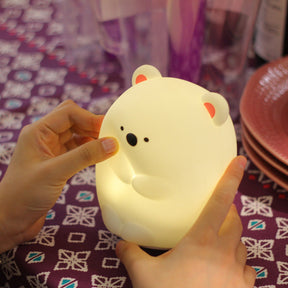 Huggwaii Squishy Silicone Hug Bear LED Night Light - Perfect Gift for Kids and Girls