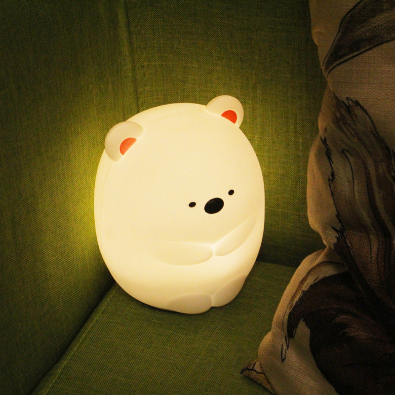 Huggwaii Squishy Silicone Hug Bear LED Night Light - Perfect Gift for Kids and Girls