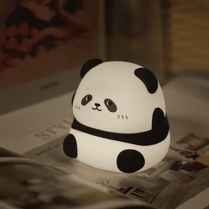 Huggwaii Squishy Silicone Kawaii Panda LED Night Light - Perfect Gifts