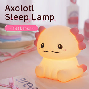 Huggwaii Axolotl Adorable Squishy Silicone Soft Night Light Lamp Best Gift for Girls Kids