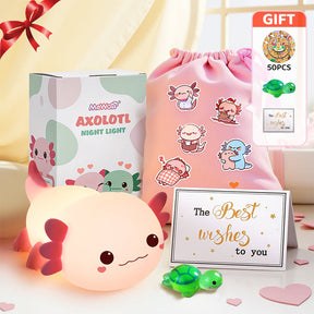 White Noise Axolotl Squish Night Light - Perfect Gift