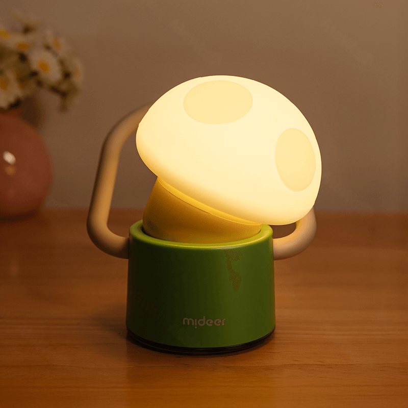 Mushroom Night Light Detachable Silicone Rotating Dimming Projection Mode Camping Flashlight Perftct Gift