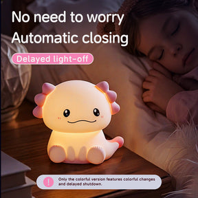 Huggwaii Axolotl Adorable Squishy Silicone Soft Night Light Lamp Best Gift for Girls Kids