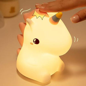 Huggwaii Squishy Silicone Unicorn LED Night Light - Perfect Gift for Kids and Girls