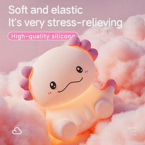 Huggwaii Axolotl Adorable Squishy Silicone Soft Night Light Lamp Best Gift for Girls Kids