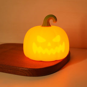 Colorful Pumpkin Silicone Squishy Night Light Halloween Decor Cute Demon Face Gift