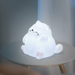 Huggwaii Squishy Silicone Waving Cat LED Night Light - Perfect Gift for Kids and Girls