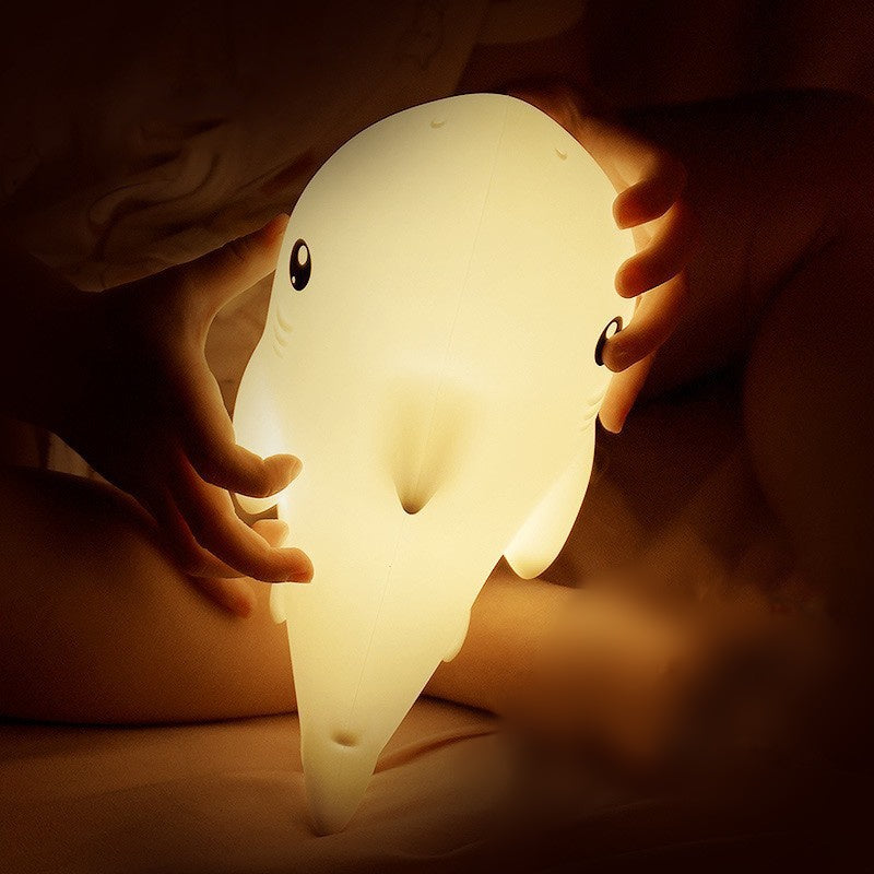 Huggwaii Squishy Silicone Shark LED Night Light - Perfect Gift for Kids and Girls