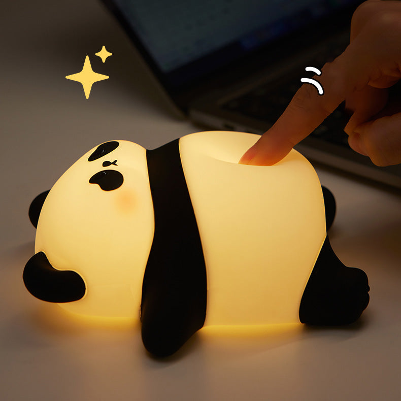 Huggwaii Lying Lazy Panda Night Light LED Tap Lamp Best Gift for Baby and Girl