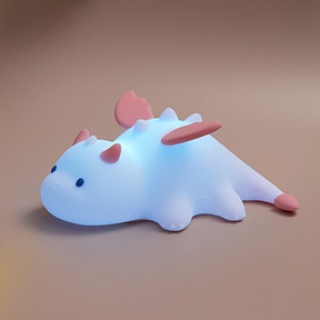 Huggwaii Squishy Silicone Cute Baby Dragon LED Night Light - Perfect Gift for Kids and Girls
