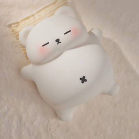 Huggwaii Breathing Bear Snuggly  Squishy Silicone Sleeping Companion Sound LED Night Light Perfect Gift