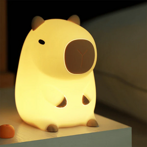 Huggwaii Sleeping Capybara Breathing Squishy Silicone Companion Sound LED Night Light Perfect Gift