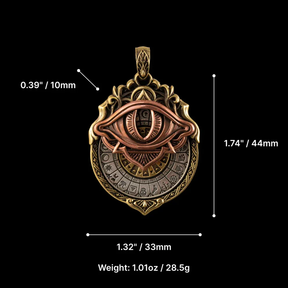 Tarot & All-Seeing Eye Wheel – Unveil the Mysteries of Fate Pendant