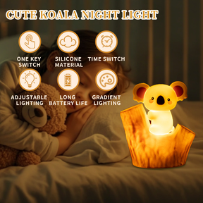 Huggwaii Mini Koala on Tree Branch Silicone Squishy Night Light Cute Perfect Gift