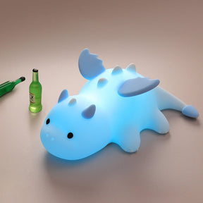 Huggwaii Squishy Silicone Cute Baby Dragon LED Night Light - Perfect Gift for Kids and Girls