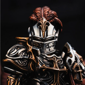 Crimson Templar Collectible Figure Detachable Bronze Copper Knight Statue
