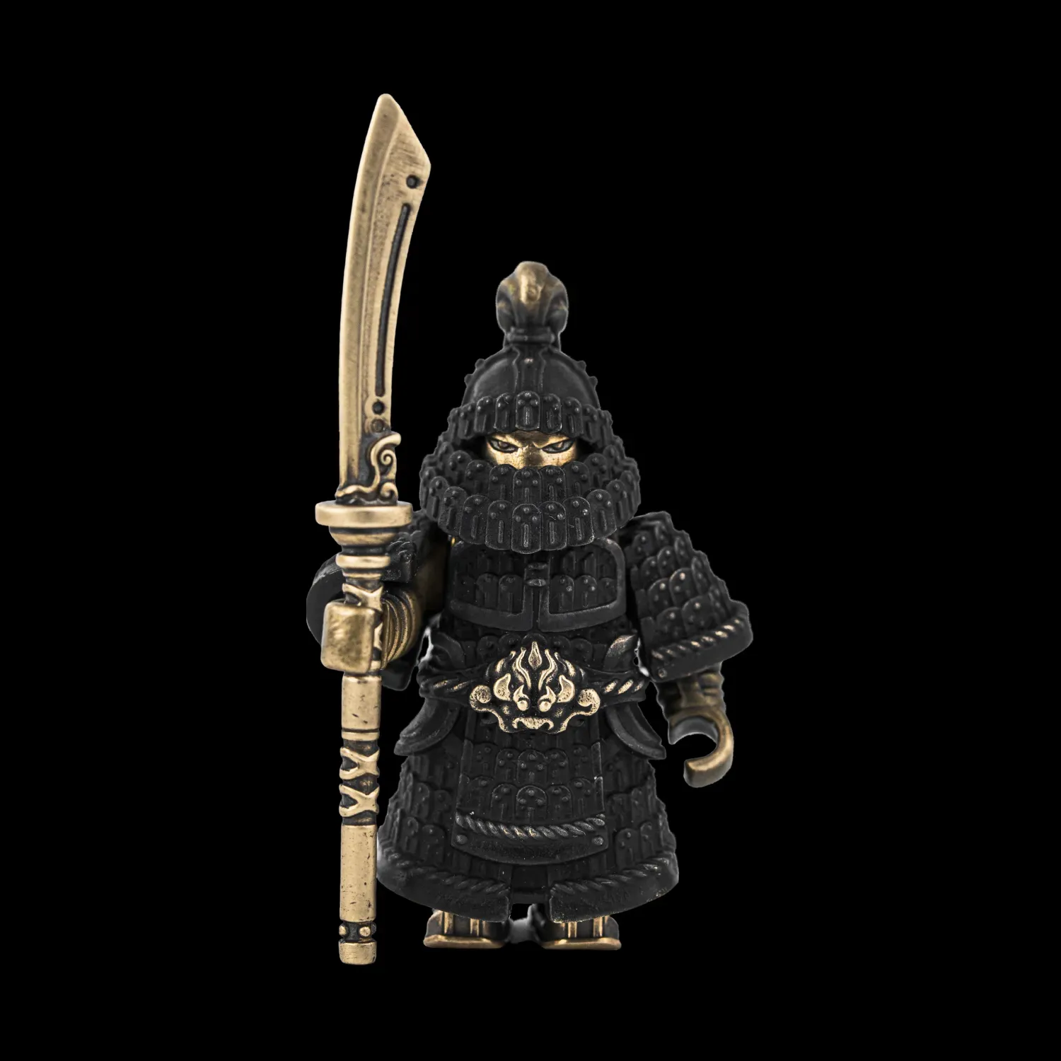 Crusader Figurine Detachable Bronze Bull-Helm Knight Statue